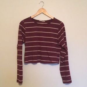 Bluenotes long-sleeve red/white striped shirt